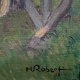 Tableau "Château de Gruyères" signé H ROBERT