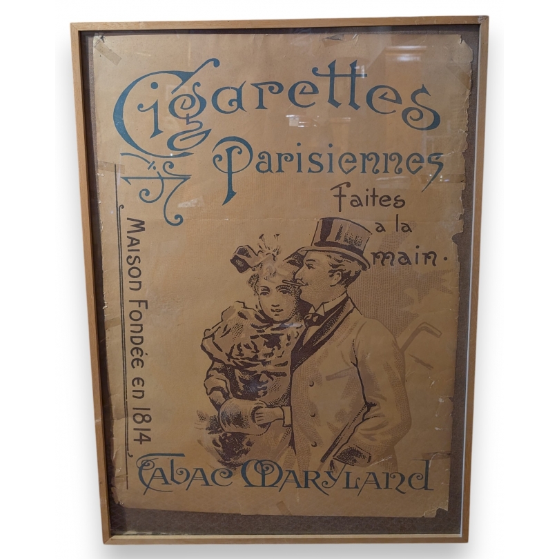 Advertisement for Parisiennes Cigarettes and Maryland Tobacco