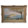 Tableau "Bord de mer" signé E. BOUDET