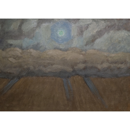 Tableau \"Port de Neuchâtel\" signé GUGY