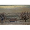 Tableau \"Port de Neuchâtel\" signé GUGY