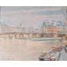 Tableau \"Neige sur le pont Neuf\" signé BELLONI