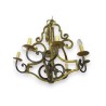 Black and gold wrought-iron chandelier at  Moinat SA  - Antiques and home décor