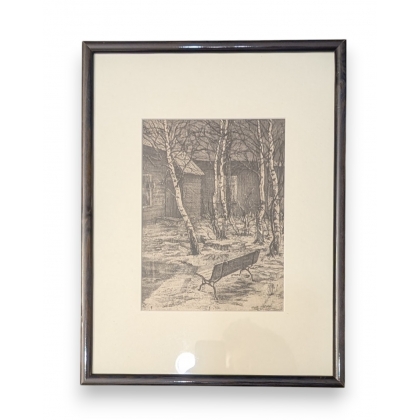 Engraving ‘December’ by A.A. MIRONOVA
