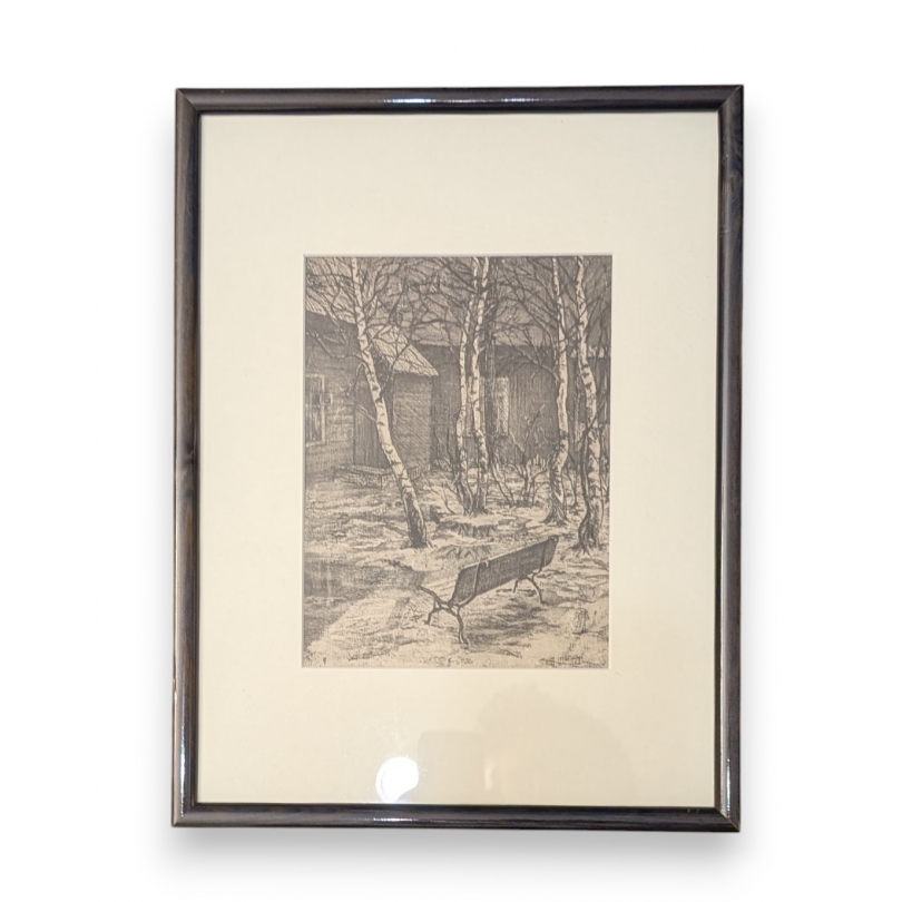 Engraving ‘December’ by A.A. MIRONOVA