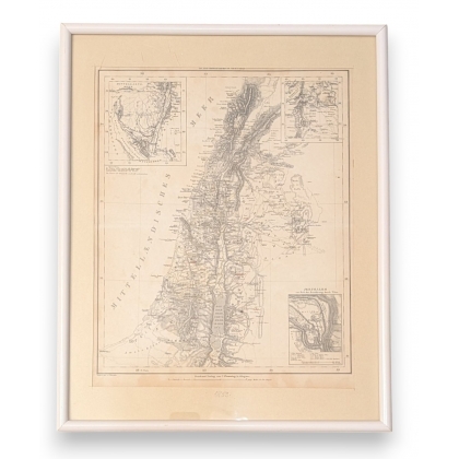 Gravure "Carte de Paléstine" par HANDTKE