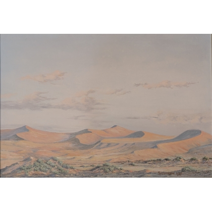 Tableau \"Dunes en Namibie\" signé SAUERMANN
