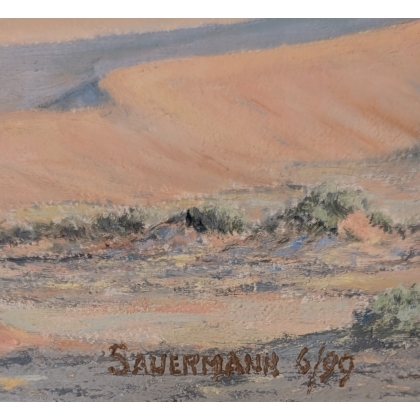 Tableau \"Dunes en Namibie\" signé SAUERMANN