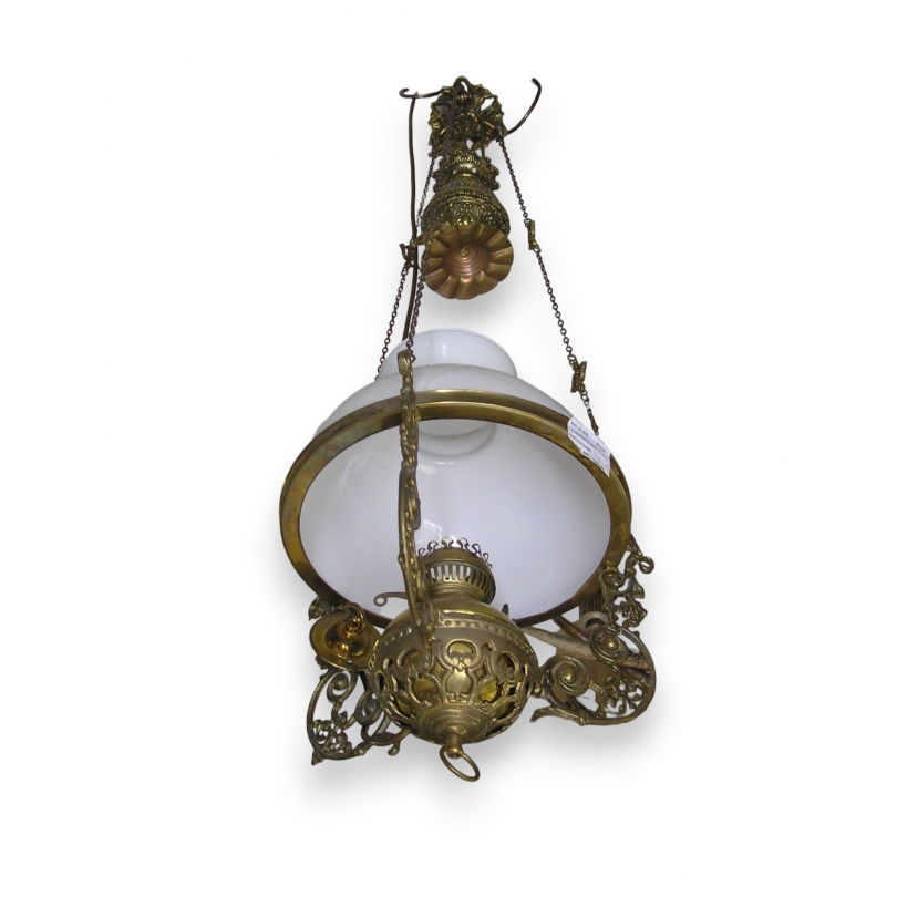 Pendant light with a beige shade at  Moinat SA  - Antiques and home décor