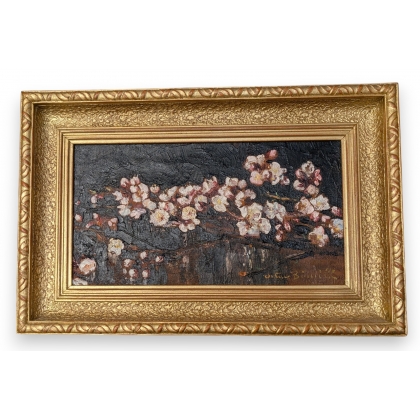 Tableau \"Branche de cerisier\" signé Octav BANCILA