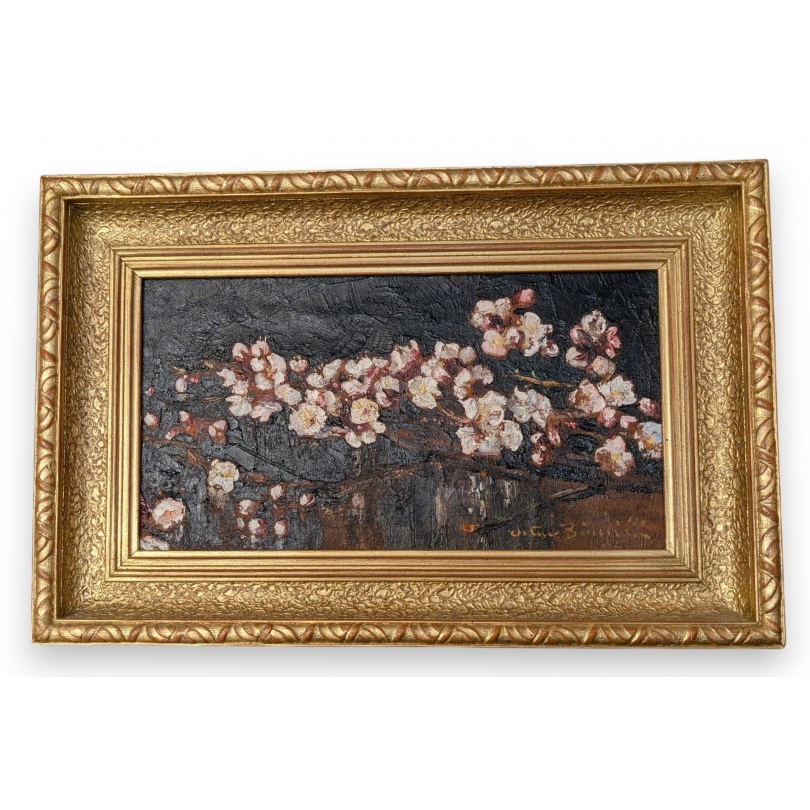 Tableau \"Branche de cerisier\" signé Octav BANCILA
