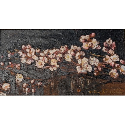 Tableau \"Branche de cerisier\" signé Octav BANCILA