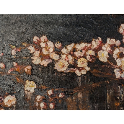 Tableau \"Branche de cerisier\" signé Octav BANCILA