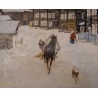 Tableau \"Hiver à Kimzha\" signé BELIAYEV