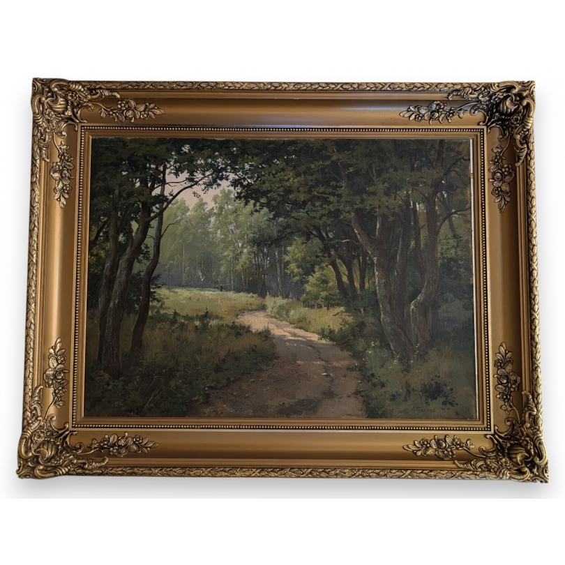 Tableau \"Chemin de fôret\" signé A. TARKHOV
