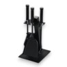 Support d\'outils de cheminée, métal noir et chromé