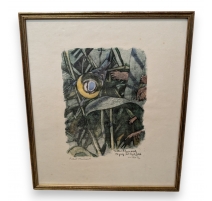 Gravure "Mésange bleue" signée Robert HAINARD