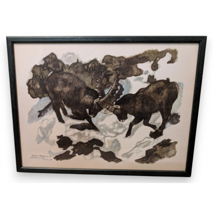 Reproduction of the engraving ‘Ibex’ by HAINARD