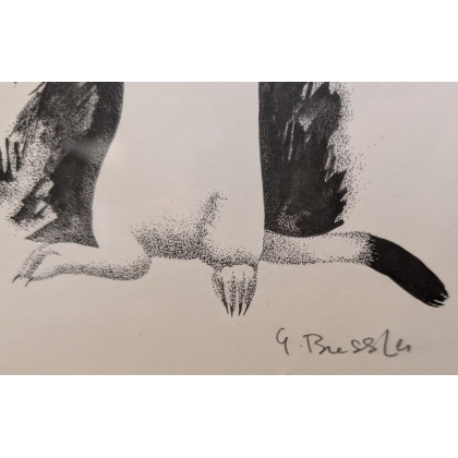 Lithograph entitled ‘Hermine’, signed G. BRESSLER