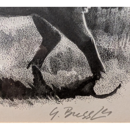 Lithograph entitled ‘Wild Boar’, signed G. BRESSLER