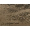 Gravure "La Synagogue" signée J. MÉGARD