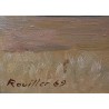 Tableau \"Colombier\" signé ROUILLER 96