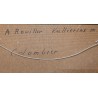 Tableau \"Colombier\" signé ROUILLER 96