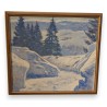 Tableau \"Neige sur le Jura\" signé Maurice MATHEY
