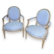Paire de fauteuils Louis XVI estampillés BRIZARD