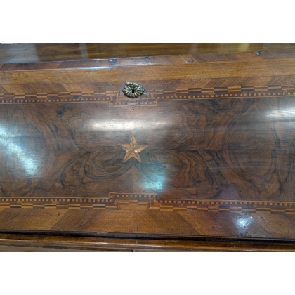 Inlaid chest-of-drawers desk