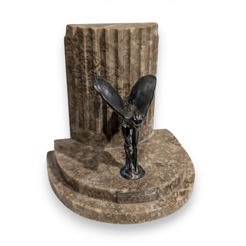 Serre-livre \"Rolls Royce\" en argent et mabrbre