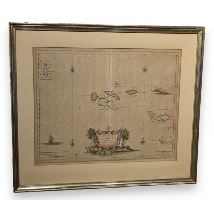 Engraving entitled ‘Map of the Azores’ by Johannes BLAEU
