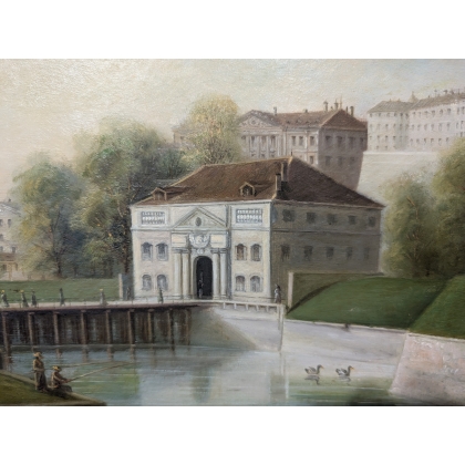 Tableau \"Porte Neuve\" signé F. MÉTRAL