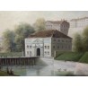 Tableau \"Porte Neuve\" signé F. MÉTRAL