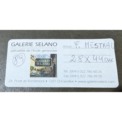 Tableau \"Porte Neuve\" signé F. MÉTRAL