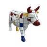 Vache en résine décor Mondriand