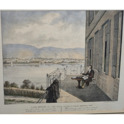 Engraving: ‘Lord Byron at the Villa Diodati’