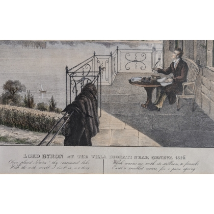 Engraving: ‘Lord Byron at the Villa Diodati’