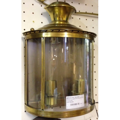  Lanterne applique demi-lune, fond laiton sur  Moinat SA  - Antiquités décoration
