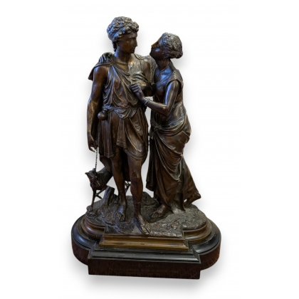 Bronze \"Allégorie de la Fidélité\" signé GRÉGOIRE