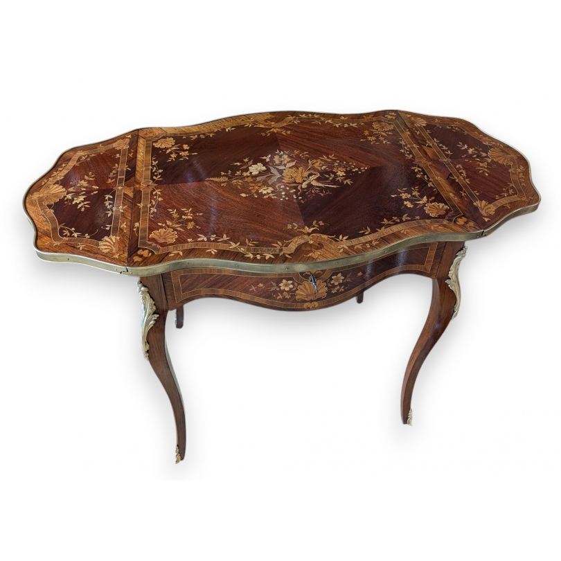 Table violonnée napoléon III à abatants