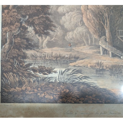 Gravure "Salle à manger Tianon" par NATTES