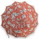 Ombrelle en tissu rouge