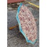 Purple and blue fabric parasol