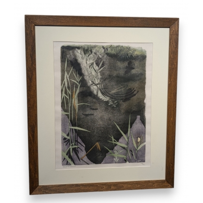 Radierung „Reflet de la Pissevache“, signiert HAINARD, auf Moinat SA – Antiquitäten und Dekoration – Radierungen, Lithografien