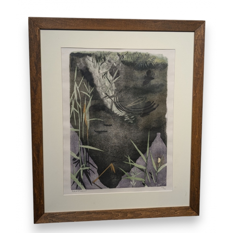 Radierung „Reflet de la Pissevache“, signiert HAINARD, auf Moinat SA – Antiquitäten und Dekoration – Radierungen, Lithografien
