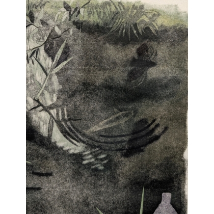 Radierung „Reflet de la Pissevache“, signiert HAINARD, auf Moinat SA – Antiquitäten und Dekoration – Radierungen, Lithografien