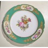 Assiette Verte à fleurs par FEUILLET ou JULLIENNE