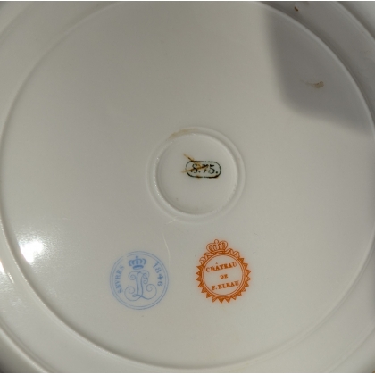 Assiette Empire à liseret Chasse