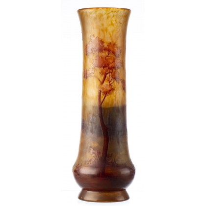 Large ‘Paysage’ vase, signed DAUM Nancy